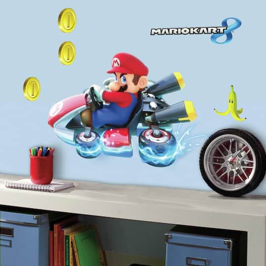 RoomMates Nintendo Mario Kart 8 Peel &#x26; Stick Giant Decals